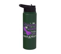 Stepping into My August Birthday with God's Grace and Mercy Stainless Steel Insulated Water Bottle