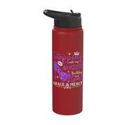 Stepping into My August Birthday with God's Grace and Mercy Stainless Steel Insulated Water Bottle