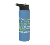 Stepping Into My June Birthday with God's Grace and Mercy Stainless Steel Insulated Water Bottle