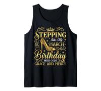 Stepping Into My March Birthday with Gods Grace Tank Top