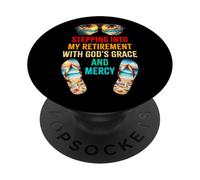 Stepping Into My Retirement With God's Grace And Mercy PopSockets Adhesive PopGrip