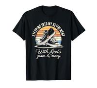 Stepping Into My Retirement With God's Grace And Mercy Retro T-Shirt