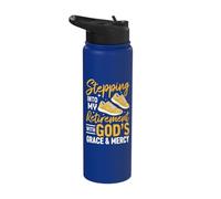 Stepping Into My Retirement with God's Grace and Mercy Stainless Steel Insulated Water Bottle