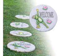Stepping Stone， Dimensional Round Cement Walkway Path Stones, Decorative Stone Forbackyards/Pond Areas/Pathways(Style3)