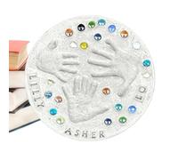 Stepping Stone Kit, Personalized Garden Stone, Complete 26-Piece Alphabet Stamp Set, Kids Arts and Crafts Set with 26 Letter Stamps, Custom Concrete Paver Kit for Adults Family Birthday Holiday
