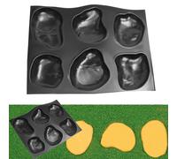 Stepping Stone Mold Concrete Paving Pathway Outdoor Garden Pebble Cement