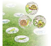 Stepping Stone， Outdoor Anti-Slip Garden Landscaping Décor, Round Pavers for Backyards Walkway Decorative(Animals,26 cm)