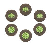 Stepping Stone， Pathway Landscaping Pavers with Lotus Pattern, Oriental Style Dimensional Pond Areas/Lawn/Courtyard Decor(6 PCS)