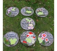 Stepping Stone， Round Dimensional Decorative Stone for Garden/Backyards/Pond Areas, Outdoor Walkway Path Stone(1 Pack)