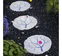 Stepping Stone， Stylish Dimensional Outdoor Décor Step Stones, Patio Pond Areas/Pathways/Lawns Yard Art Ornament(3PCS)