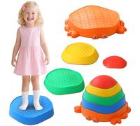 Stepping Stones for Kids 5 PCS Durable Balance Stones Toys with Non-slip Surface & Bottom Toddler Sensory Balance Board Balance & Motor Skills Indoor and Outdoor Obstacle Courses Gifts for Boys Girls