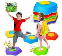 Stepping Stones for Kids,5PCS Durable Non-Slip Sensory Balance Stones,Garden Toys Promote Balance and Motor Skills for Kids, Obstacle Course, Outdoor Toy Gift for Toddlers Ages 3+