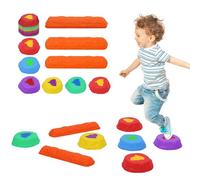 Stepping Stones for Kids, 8 pcs Non-Slip Balance Stepping Stones Set with Balance Boards, Indoor & Outdoor Toys, Toddlers Preschool Obstacle Course/Sensory Coordination Equipment Promotes Strength