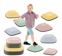 Stepping Stones for Kids,8 PcsDurable Non-Slip Balance Stones Toys Sensory to Boost Balance & Motor Skills Indoor and Outdoor Obstacle Courses Toys,Gifts for Boys Girls (Macaron)