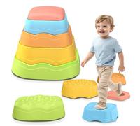 Stepping Stones Kids, Toddler Sensory Stepping Stones to Enhance Balance, Sensory Coordination, Non-Slip Indoor Outdoor Play Toys, Gift for Ages 3-5 6 7 8 9 10 11 12 Years Old Kid Toddler Boys Girls