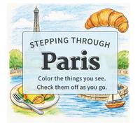 Stepping Through Paris (Stepping Through Coloring Book Series)