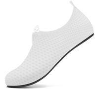 Steppli Water Shoes Weitsuit Non Slip Breathable Aqua Wet Socks Yoga Quick-Dry Beach Lightweight Swim Pool Sea Surf Shoes for Men Women White EU38/39=UK5/6