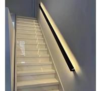 Steps handrails LED Staircase Handrails, Stair Railing Kit with LED Lighting, Aluminum Luminescence Stair Handrail for Stairway, Hallways Indoor(Body Sensing)