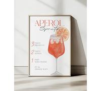 Steps to Making an Aperol Spritz - Poster - Print only - Matte finish - GCP179 (A3 (297mm x 420mm))