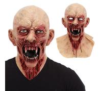 stepsin Creepy Vampire Zombie Mask Bloody Biochemical Zombie Mask Walking Dead Demon Monster Headgear Halloween Cosplay Props