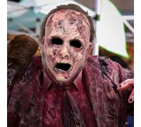stepsin Scary Halloween Mask Bloody Rotten Face Scar Mask Horror Movie Killer Demon Headgar Cosplay Props for Adults