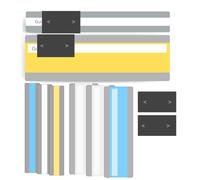 STEPUP Guided Reading Strips with Adjustable Slider - Colored Overlay Highlight Bookmarks for Dyslexia, ADHD & Focus - Essential Reading Assistant for Kids, Students & Teacher Classroom Supplies
