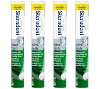 Steradent Active Fresh Denture Cleaning Tablets 120 - Pack of 4 - Removes Stains & Plaque | Kills Bacteria | for Dentures, Retainers & Mouth Guards | Stain Removal & Sterilising
