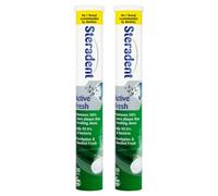 Steradent Active Fresh Denture Cleaning Tablets 30 - Daily Denture Cleaning Bundle Tablets, Pack of 2