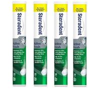 Steradent Active Fresh Denture Cleaning Tablets 30 - Daily Denture Cleaning Bundle Tablets - Pack of 4