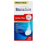 Steradent Active Plus Denture Cleaner Menthol - 136 Tablets