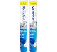 Steradent Active Plus Tablets 2 x 30 Tabs - Mint Fresh Denture Cleaner, Kills 99.9% Bacteria