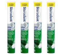 Steradent Four Packs of Active Fresh Denture Cleaning- 120 Tablets, False Teeth Cleaner, Retainer, Denture & Mouth Guard Sterilising Tablets, Multipack Bundle for Fresh Hygiene and Stain Removal
