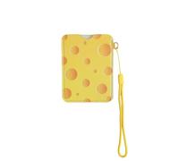 STERCULIA Birth Control Pill Case Holder Credit Card Sleeve Slim Wallet PU (Yellow)