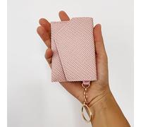STERCULIA Birth Control Pill Case Wallet PU Leather Medicine Holder Keychain (Pink)