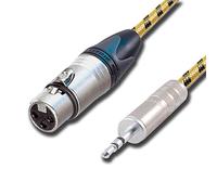 Stereo 3.5mm Mini Jack to Mono Female XLR Cable. DSLR Microphone Input lead. 1m (1m)