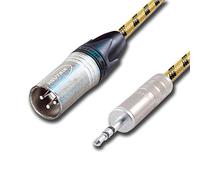 Stereo 3.5mm Mini Jack to Mono Male XLR Cable. DSLR Camera Input lead. TRS Plug (25cm)