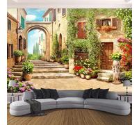 Stereo Architecture Space Extension Plants Modern 3D Wallpaper Premium Textured Silk Neutral Tones Material Ideal for Living Room Bedroom-150cm×105cm