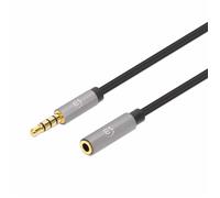 Stereo Audio 3.5Mm Ext Cable 3M-M/F Slim Premium Gold-Plated NEW