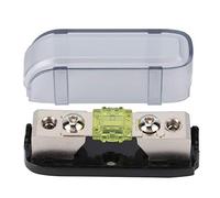 STEREO AUDIO FUSE HOLDER SINGLE WAY AGU FUSE BOX DISTRIBUTION BLOCK PROTECTIVE CIRCUIT 8GA/10GA WIRES CAR BOAT RV (Yellow 100A)