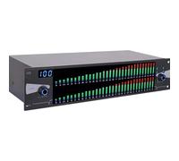 Stereo Audio Mixer Dual, 31 Band Equalizer 2u Graphic Equalizer Effect Controller Dj Digital Mixer Processor Dsp Feedback Eliminator with Individual Led Indicators