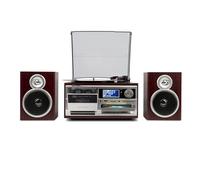 Stereo Bluetooth Record Player with Digital Receiver DAB / DAB+, Encoding Function, MP3 Player, CD, USB, Aux-In, SD, Cassette, Colour Wood
