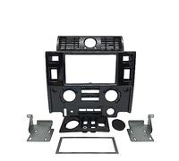 Stereo Double 2 Din Dash Kit Dashboard Center Console For Land For Rover For Defender Car Radio Fascia(MATT BLACK)