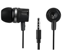 CANYON Stereo Headphones with Microphone, Deep Bass Driven Sound, Wired in Ear, Cable Length 1.2 m (Black/Red)