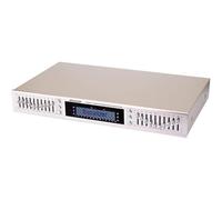 Stereo effect equalizer, stereo lossless audio digital effect controller, EQ tuning Hi-Fi equalizer, high/middle/bass graphic equalizer (Gold,EQ-665)