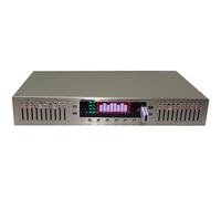 Stereo effect equalizer, stereo lossless audio digital effect controller, EQ tuning Hi-Fi equalizer, high/middle/bass graphic equalizer (Gold,EQ-898)