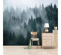 Stereo Fresh Simple Misty Forest 3D Wallpaper Easy Install Feature Office Living Room Sofa Bedroom TV Background Wall Decoration-150cm×105cm