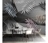 Stereo Geometric Plant Leaf Creative Modern 3D Wallpaper Premium Textured Silk Neutral Tones Material Ideal for Living Room Bedroom-150cm×105cm