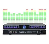 Stereo Graphic Equalizer, 22 Band Audio Equalizer, Digital Audio Stereo Graphic with 10 Preset Effects, Dual Channel 1U Rack Mount, For Car, Party, Bedroom, Home