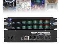 Stereo Graphic Equalizer, Dual 31 Band Stereo Equalizer with 10 Preset Effects，Low/mid/treble Independent Adjustment, for Recording Studio