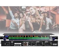 Stereo Graphic Equalizer with 10 Preset Effects, Independent Low/Mid/Treble Adjustment, HD Sound Quality for Recording Studio, Music Spectrum Analyzer